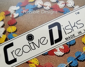 Vintage Rare Creative Disks Round Circle Circular Daisy Shaped Plastic Kid’s Child’s Learning Building Imagination Toy GO Images Building