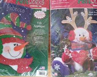 Dimensions Crewel Christmas Kits Ornaments NIB Vtg Several To Choose From New