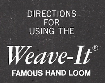 Weave-It Loom Digital File PDF Landscape Original Size General Instructions Sewing And Assembling Pattern Booklet Diagonal Diamond Zig Zag