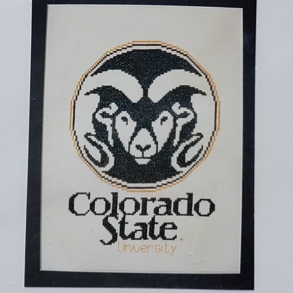 Vintage Preowned Used New Happen Chance Colorado State University Series CSU Cross Stitch Pattern Chart Rams Agriculture Fort Collins Ag