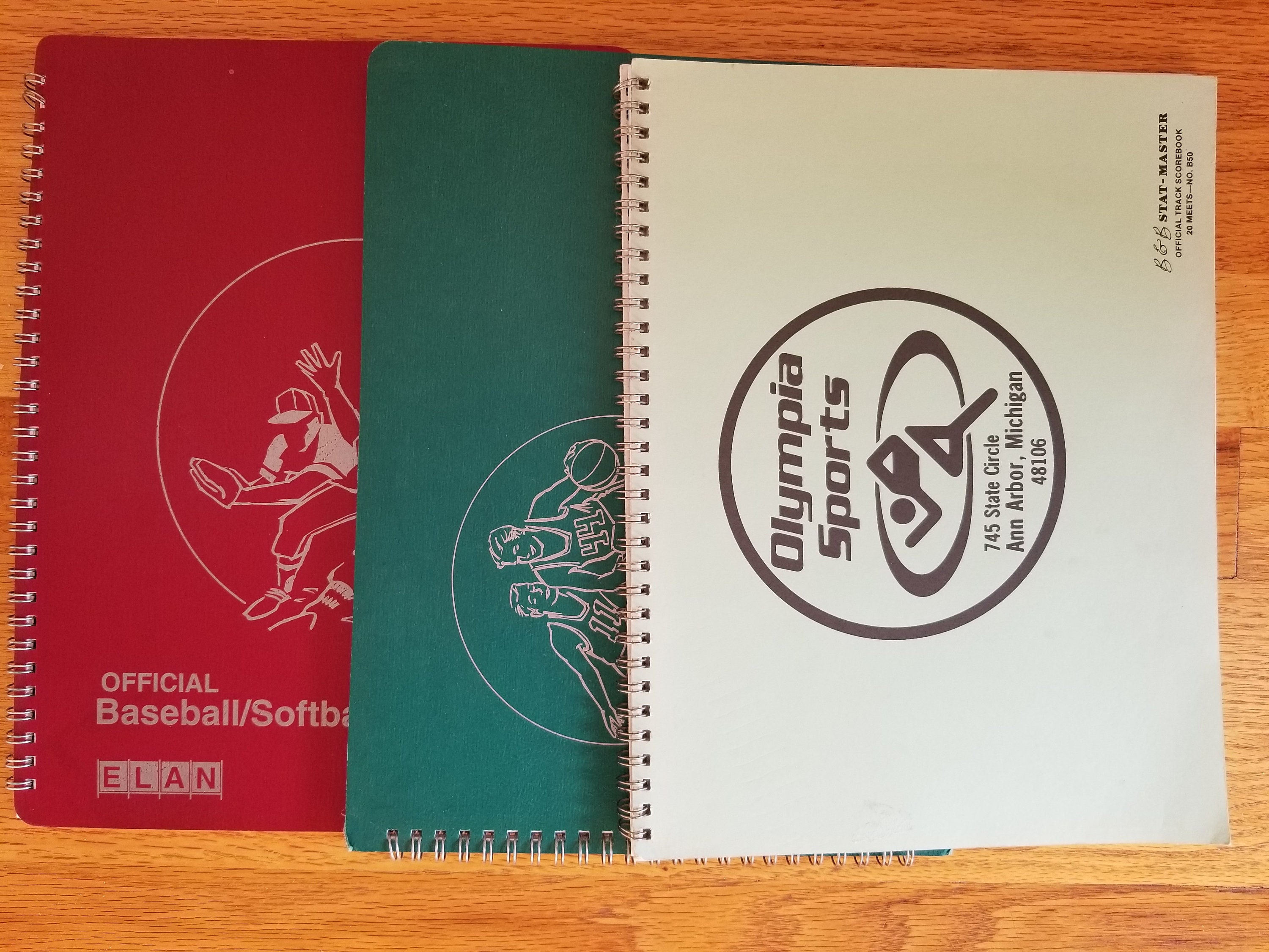 Vintage EUC Spiral Bound Paperback Olympia Sports Stat-master