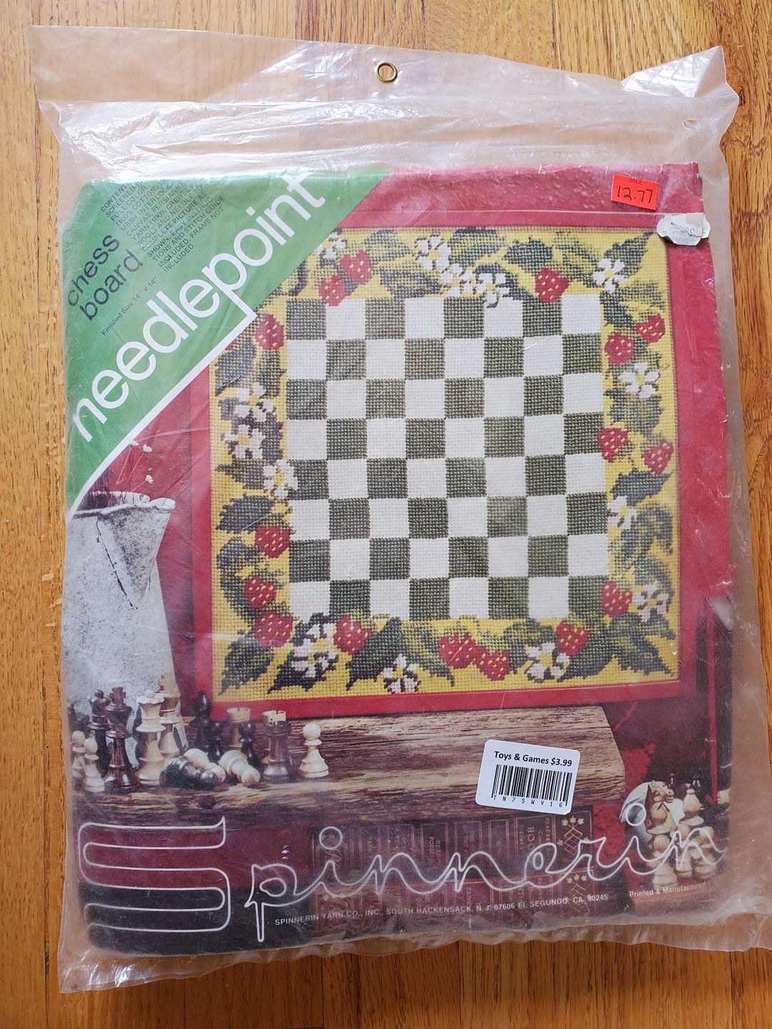 Vintage New NIP Spinnerin Vintage Chess Board Needlepoint Kit NP50005 ...