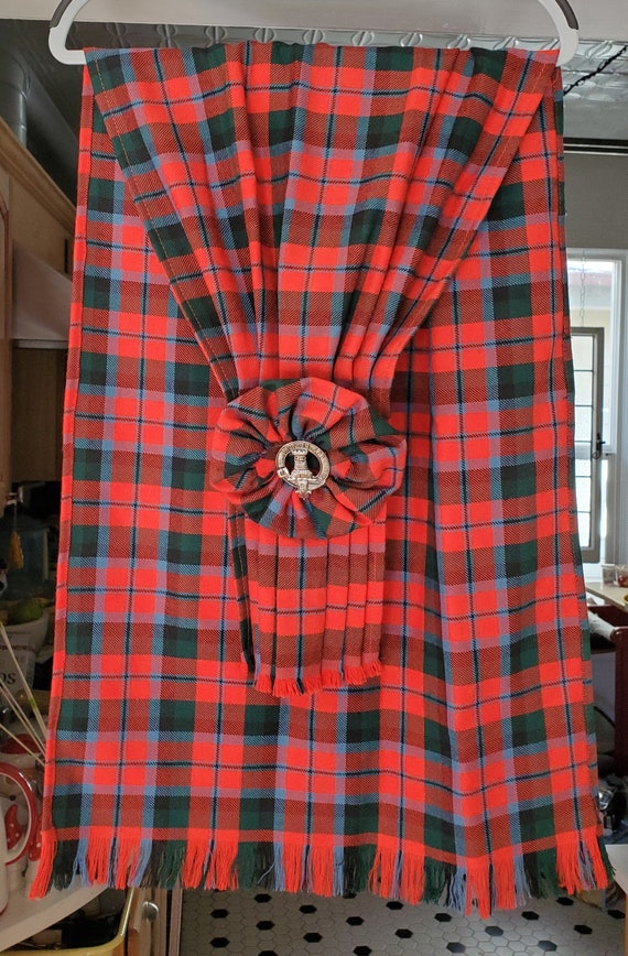 Vintage EUC Scottish Clan McNaughton Wool Tartan … - image 2