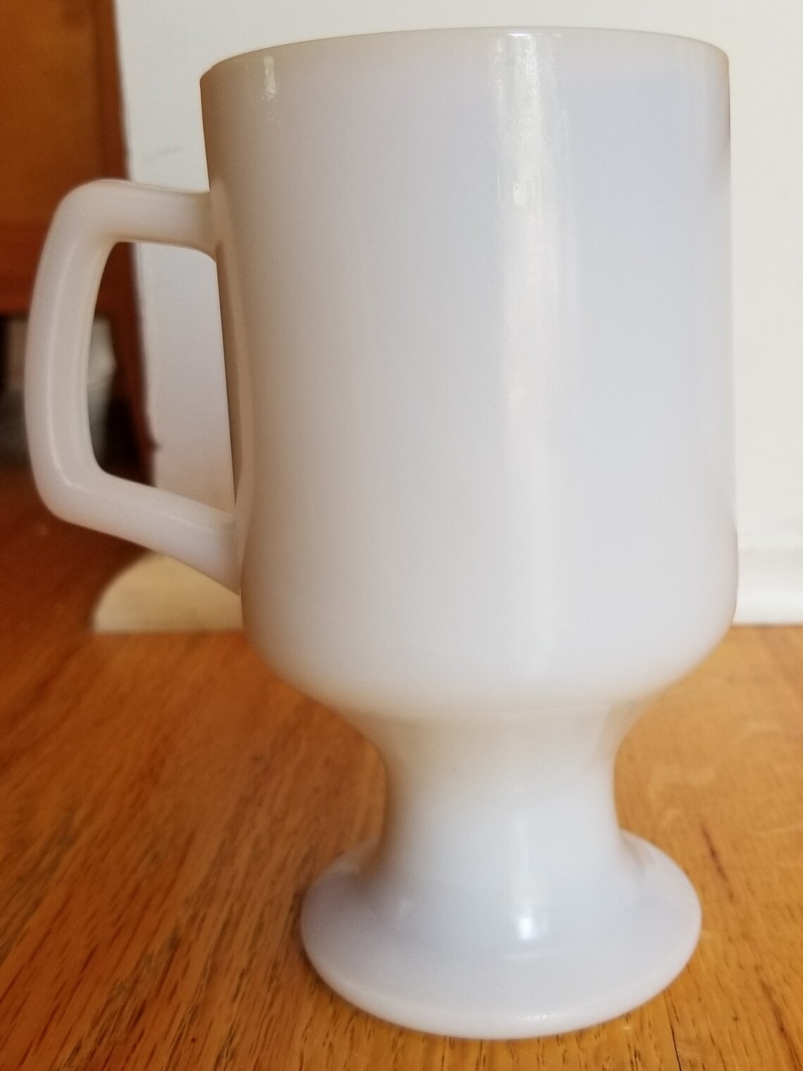vintage milk glass coffee mug