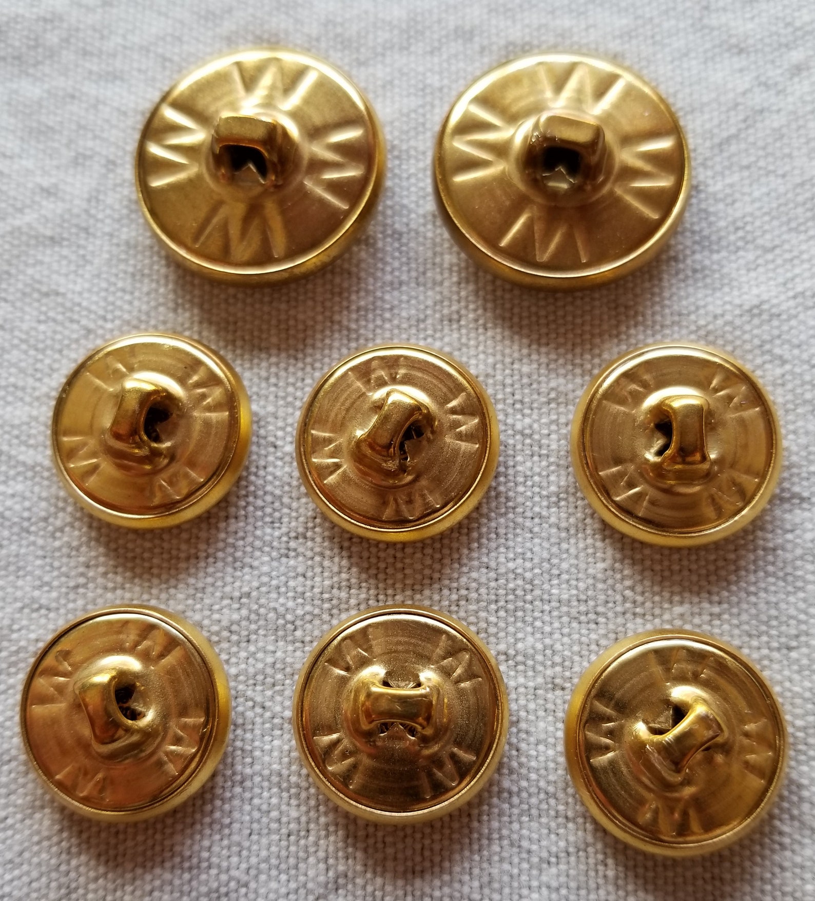 Vintage EUC Waterbury Brass Blazer Buttons Scottish English Etsy