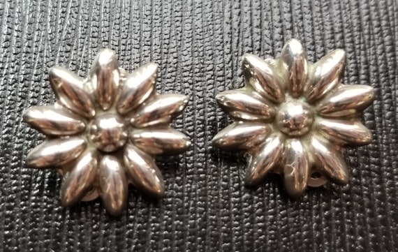 Vintage EUC 925 Sterling Silver Clip-On Earrings … - image 7