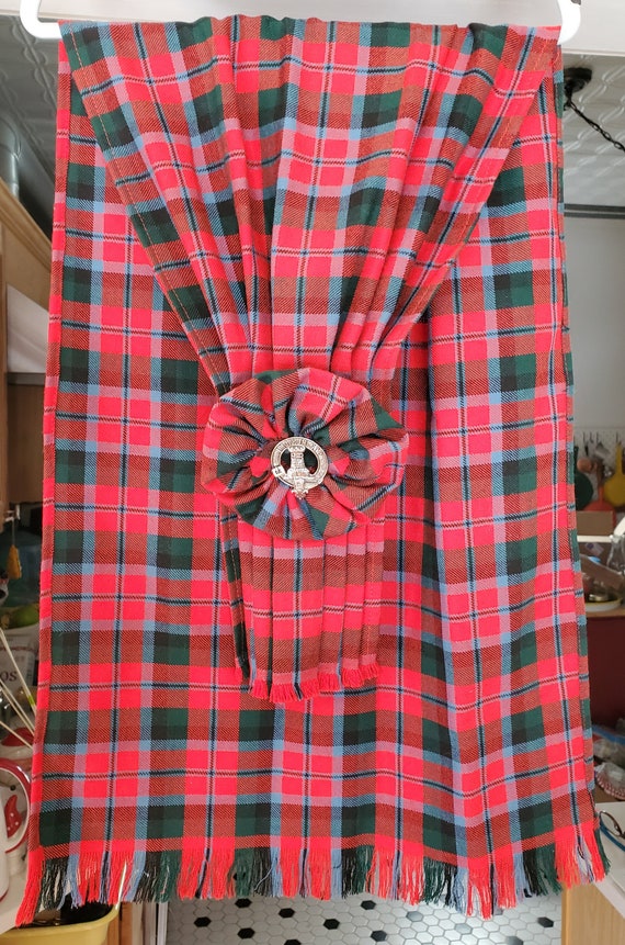 Vintage EUC Scottish Clan McNaughton Wool Tartan … - image 3