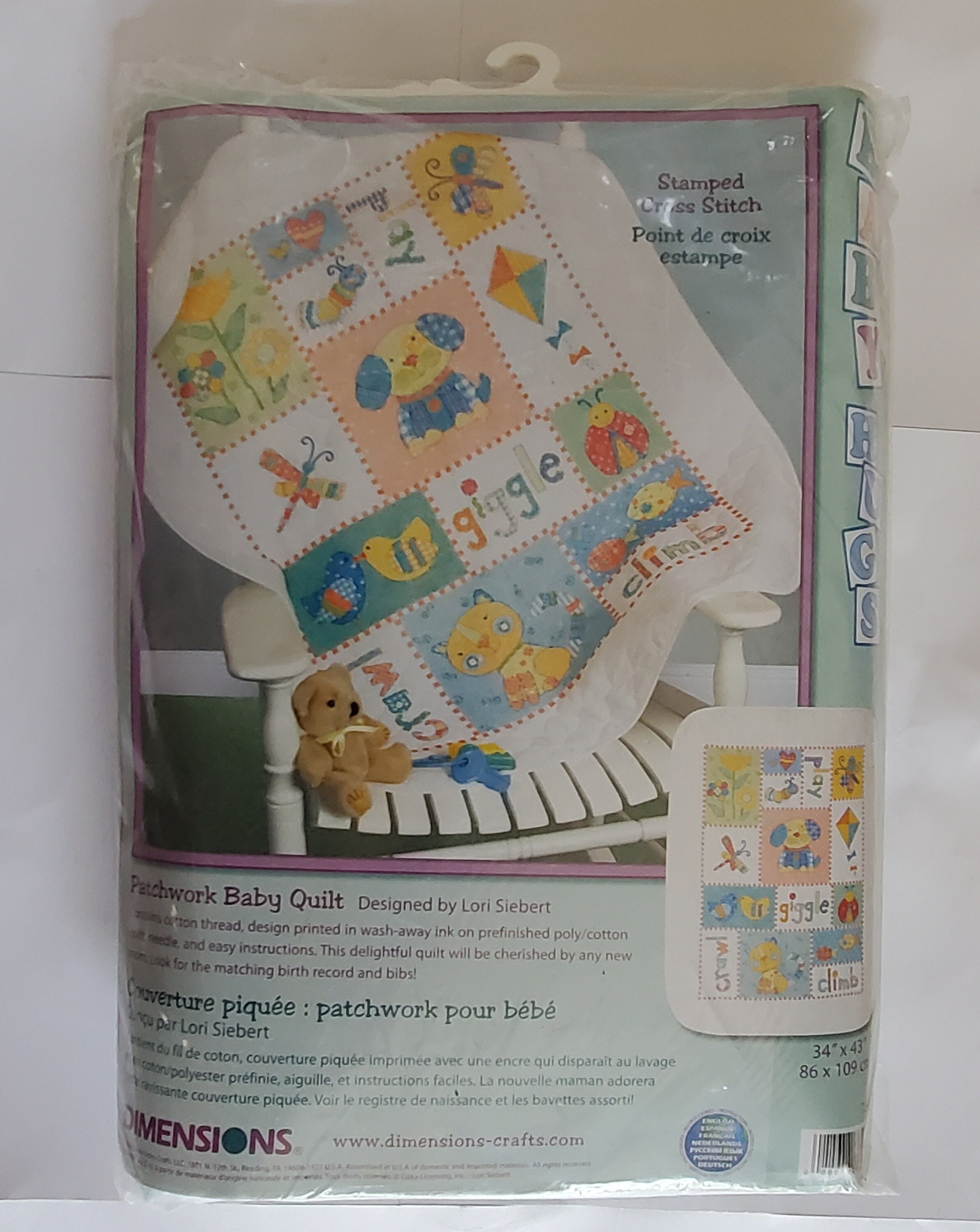 Vintage New NIP Dimensions Patchwork Baby Crib Play Quilt Cross Stitch Kit 73473 Giggle Puppy Lady Bug Bird Heart Kite Butterfly Daisy Tulip - Etsy Vintage New NIP Dimensions Patchwork Baby Crib Play Quilt Cross Stitch Kit 73473 Giggle Puppy Lady Bug Bird Heart Kite Butterfly Daisy Tulip - Etsy