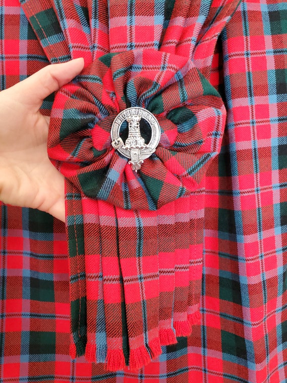 Vintage EUC Scottish Clan McNaughton Wool Tartan … - image 4