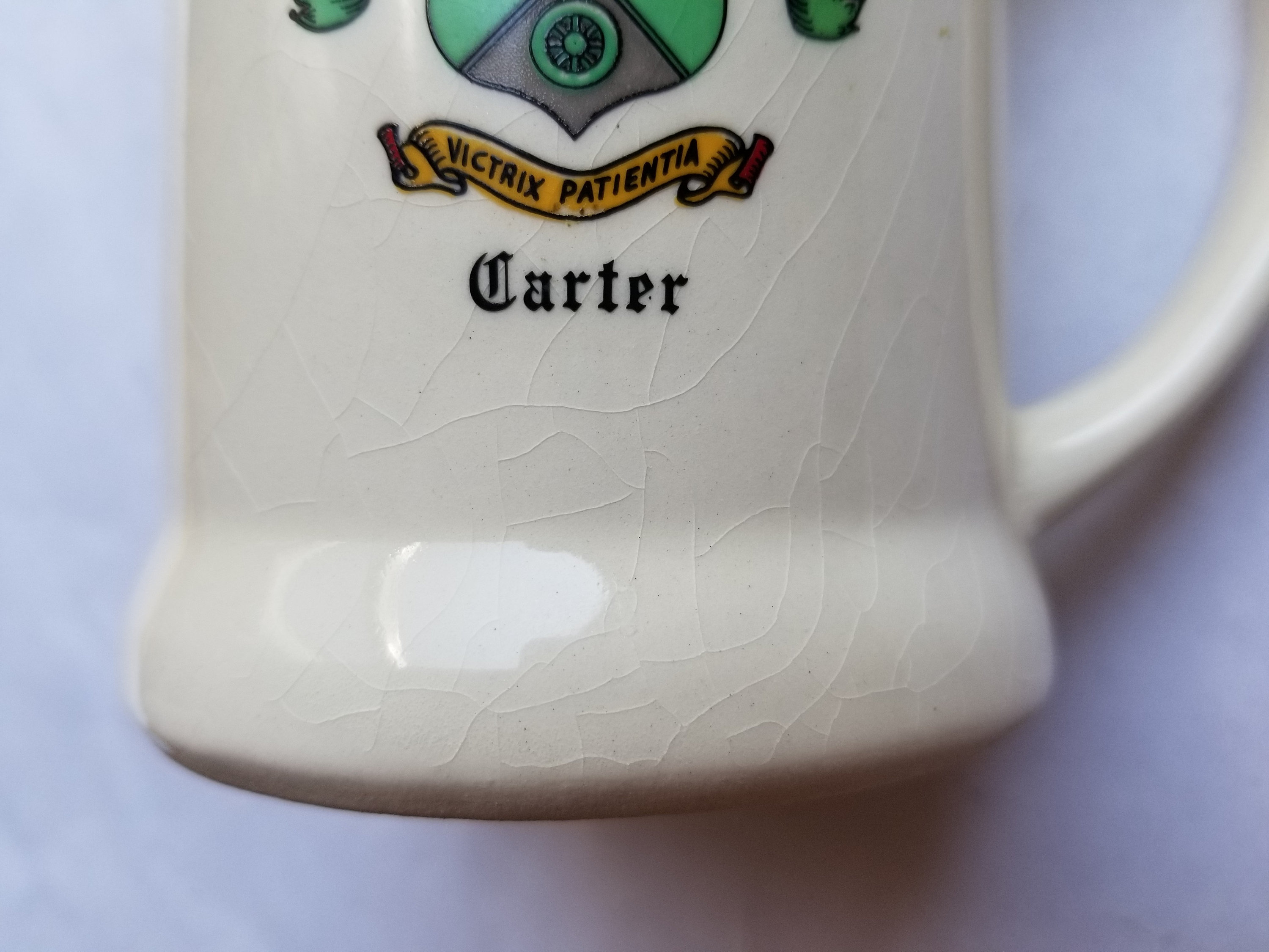 Vintage EUC Carter Irish Scottish English Family Coat of Arms