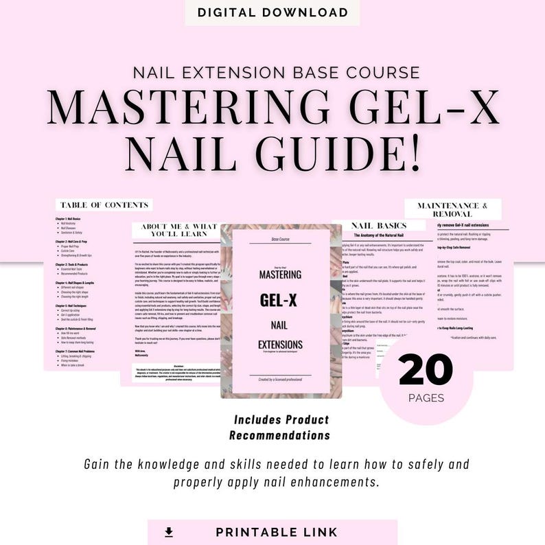 Mastering Gel-X Nail Extensions: Beginner Friendly Digital E-Book (Digital Download)