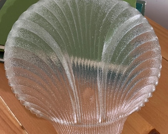 Vintage 12-in. Divided Anchor Hocking Glass Shell Platter, Coastal Scallop Serving Dish