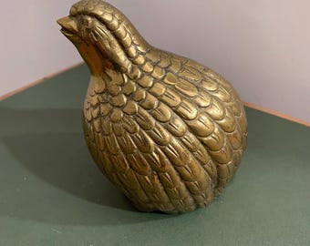 Boîte Vintage En Laiton Sculpté Main Paon - Ancienne 1900-1940 Inde - Décoration Unique