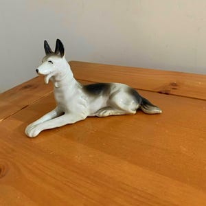 German Shepherd - Vintage Ceramic Dog Figurine - Made in Japan, Mid-Century