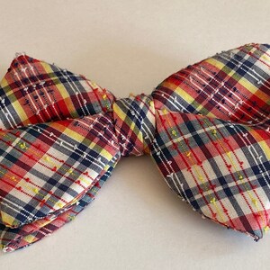 Nœud Papillon Réglable Vineyard Vines - Imprimé Tartan Vert Charleston - Coton - NEUF