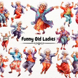 Grappige oude dames clipart, gekke oude dame clipart, schattige cartoon oma, gelukkige vrouw clipart, grappige oma sublimatie, commercieel gebruik, png PNGEgg