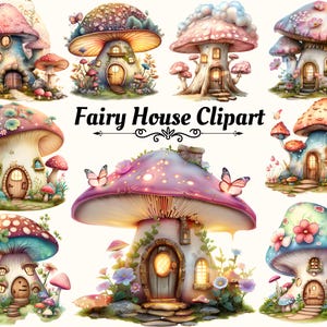Fairy House Clipart, Fantasy Clipart Bundle, Fairytale PNG, Fairy Clipart, Fairy Png, Fairy Garden Png, Fairy House PNG, Magical Fairy House