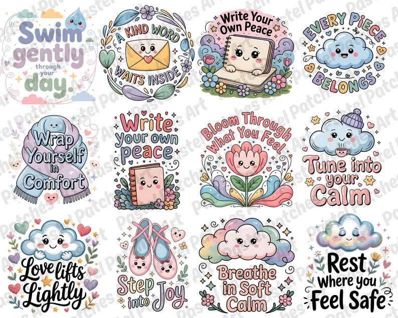 Mental Health PNG Bundle | Therapist Approved Resources | Self Care ...