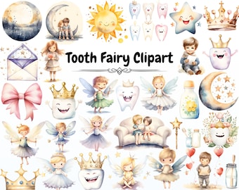 Tooth Fairy Clipart, Watercolor Fairy Clipart, Spring Fairy Clipart, Magical Princess Clipart, Tooth Fairy Png, Watercolor Fairy Characters