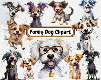 Lustiger mürrischer Hund Clipart PNG, frecher Welpe mit Partyhut, humorvolle Tiergrafik für Aufkleber & T-Shirts, kommerzielle Nutzung Kunst