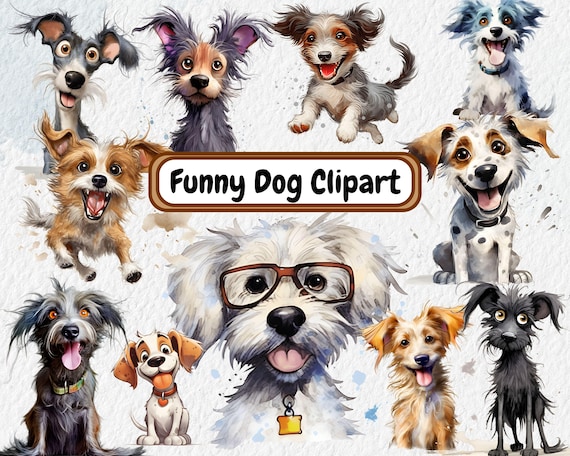 Funny Grumpy Dog Clipart PNG, Sassy Puppy with Party Hat, Humorous Animal Graphic for Stickers & T-Shirts, Commercial Use Art