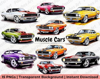 Classic Muscle Car PNG Clipart, Automotive clipart, Retro 70s 80s Car Lover, Watercolor Car, Automotive Clipart, Vintage Car, Legendary Car