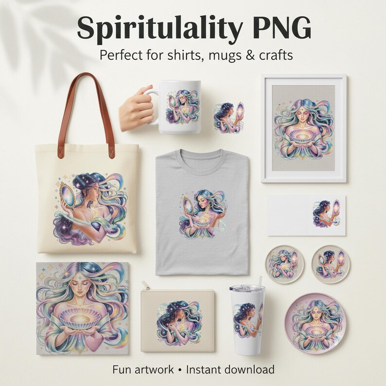 Spiritual Inventory Graphics 50 Spirituality Clipart Bundle PNG | Boho Mystic Symbols | Celestial ...