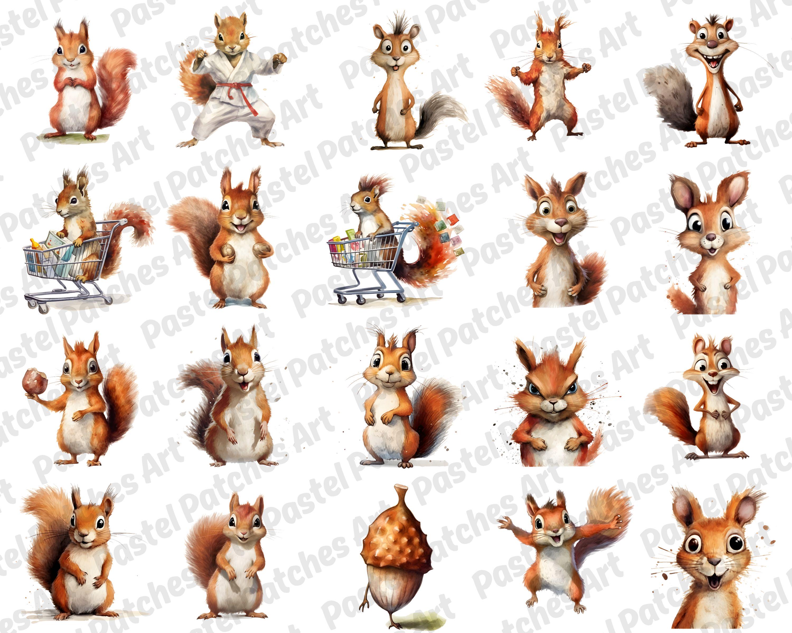 Gallery Detail: Funny Silly Squirrel Art Clipart Png Cute Acorn Squirrel Png