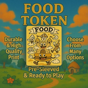 3 Tokens de Alimentos Personalizados | TCG Proxy | Opções com/sem Foil | Impressão Durável e de Alta Qualidade
