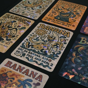 3 fichas de banana personalizadas | Proxy TCG | Opções com/sem folha | Impressão durável e de alta qualidade