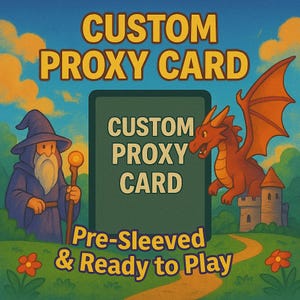 Proxy JCC personnalisé | Options feuille/non feuille | Téléchargez votre propre image | Impression durable et de haute qualité