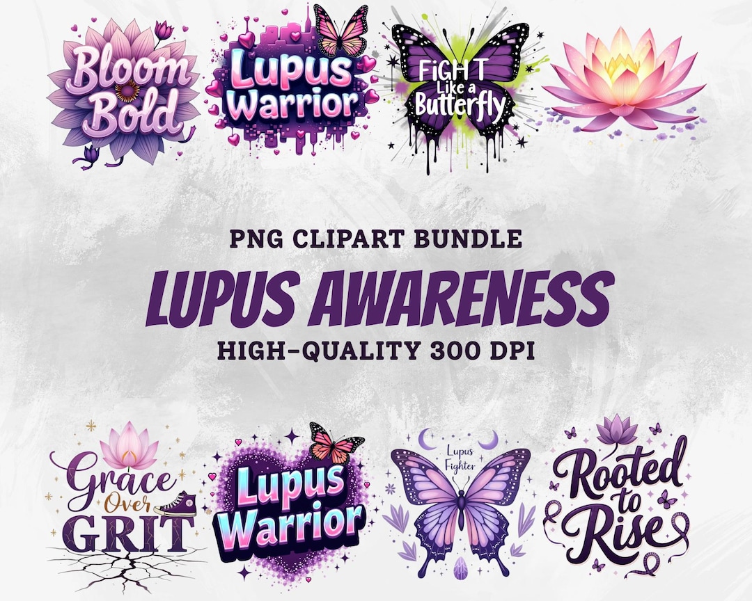 Lupus Awareness PNG Bundle: Purple Ribbon Designs (digital Download) - Etsy