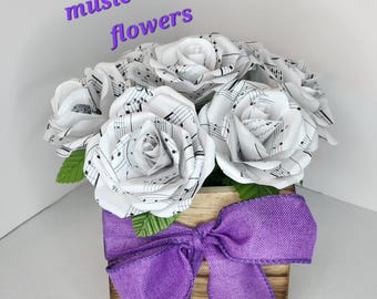 Sheet Music Flower Bouquet: Upcycled Music Lover Gift