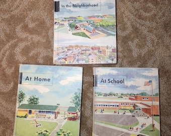 Vintage Dick and Jane Social Studies Books: 1950s 2 Teacher Editions 1 Student Edition