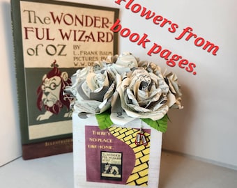 The Wizard of Oz Flower Bouquet: Upcycled Book Birthday Gift