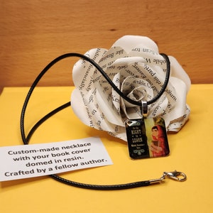 Personalized Writer Necklace, Custom Book Cover Jewelry, Your Book Made Into a Pendant, Author Gift, Novelist Gift, Celebrate Publication