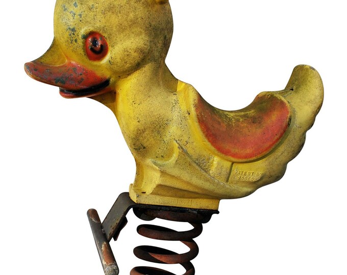 Duck Spring Rider Old Mid Century Cast Iron Duck Spring Rider - Etsy