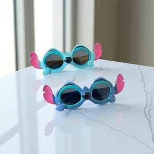 Disney Anime Lilo i Stitch Okulary przeciwsłoneczne Cute Cartoon Stitch Y2K Polarized Soft Okulary przeciwsłoneczne UV400 Anty-UVA UVB Okulary przeciwsłoneczne Outdoor Prezent