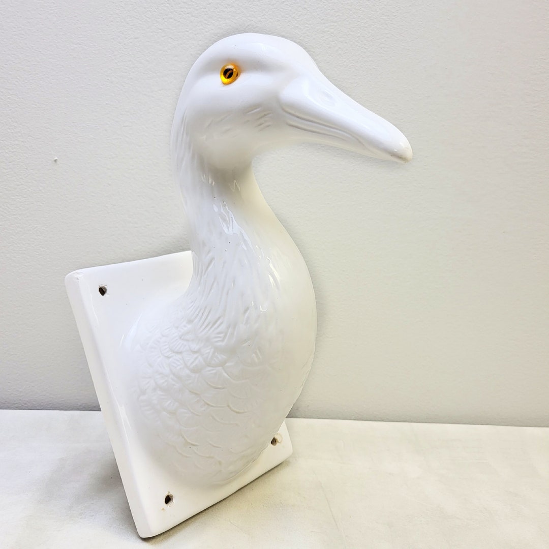 Ceramic Duck Head Towel Holder Goose Apron Hanger Farmhouse Etsy