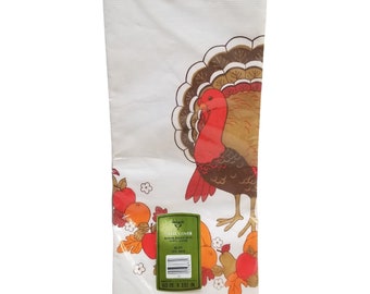 Neue Vintage Retro Thanksgiving Papier Tischdecke 102x60 Botschafter Border Print