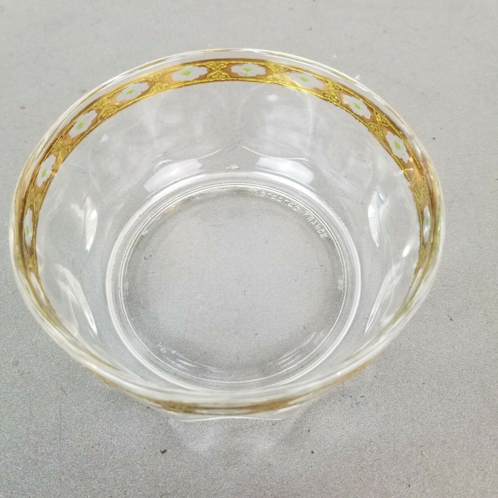 Vintage Luminarc Arcoroc France Glass Dessert Bowl Gold Trim 4 | Etsy