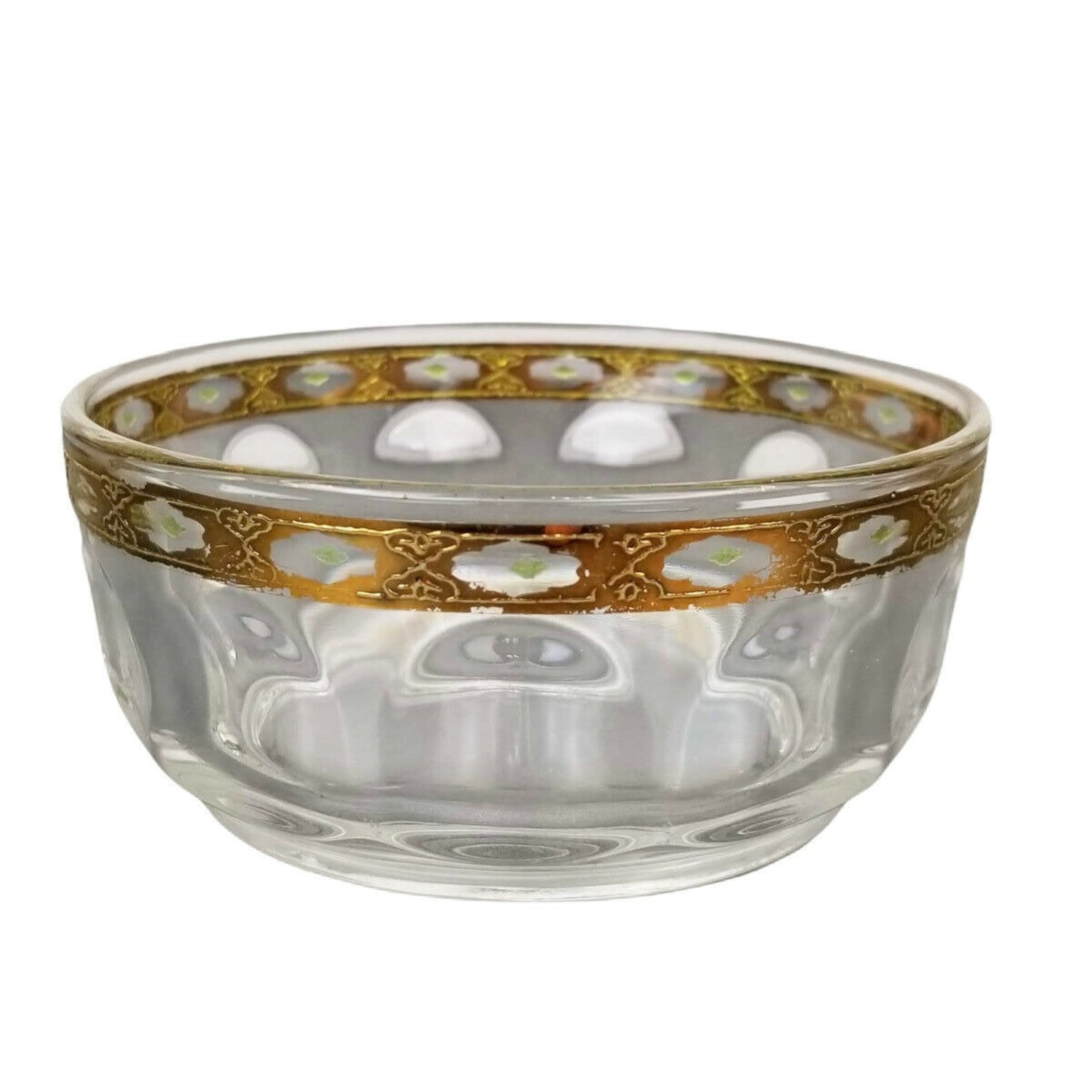 Vintage Luminarc Arcoroc France Glass Dessert Bowl Gold Trim 4 Etsy