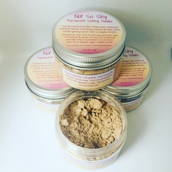 All natural translucent face setting powder