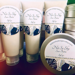 Organic Reef Safe Sunscreen Tubes