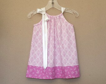 New! Baby Girls Lilac Dress and Bloomers Outfit - Infants Purple & White Pillowcase Dress - Baby Sun Dress - Size Nb, 3m, 6m, 9m, 12m or 18m