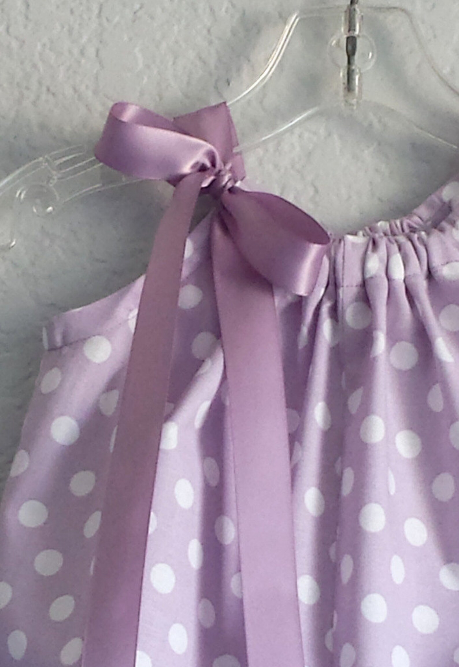 Baby Girls Lavender Romper with White Polka Dots Purple Sun Etsy