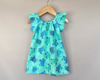 Robe Fille Printemps Bleue à Fleurs - Taille 12 Ans - Occasion Très Bon état - Parfait Pour La Saison