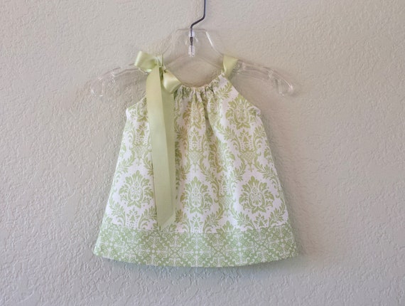 baby girl sage green dress