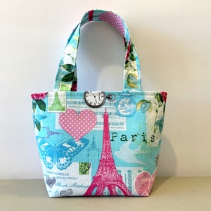 Girls Paris Tote Bag Handmade Eiffel Tower Tote Bag Little - Etsy