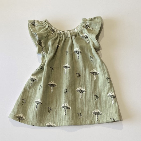 Mushroom - Yellow Long Sleeve Dress With Gathered Skirt - 1 Left Size 4-5 years main image 0